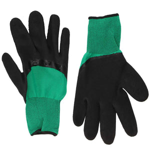 mens cotton gardening gloves Black and Green Gardening Gloves