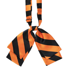 Orange and Black Striped Floppy Bow Tie