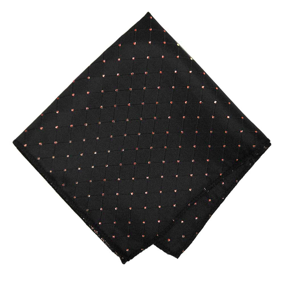 Black and Red Danbury Grid Pocket Square