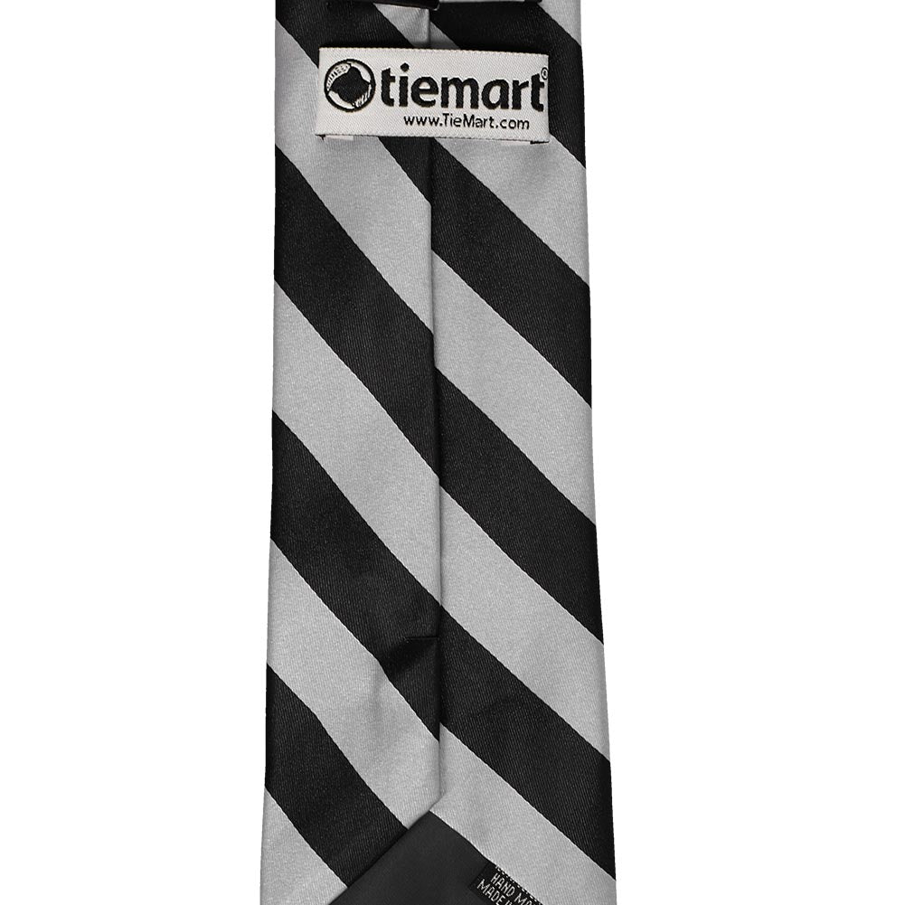 black and silver necktie