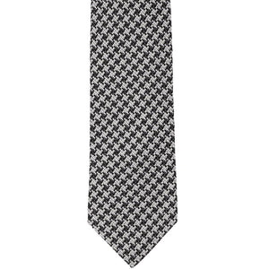 Black and white puppytooth tweed tie