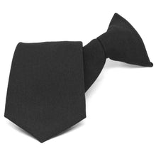 Load image into Gallery viewer, Black Clip-On Uniform Tie