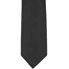 Load image into Gallery viewer, The front of a black cotton tie in a solid color
