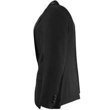 Load image into Gallery viewer, Side view of an all black dinner jacket