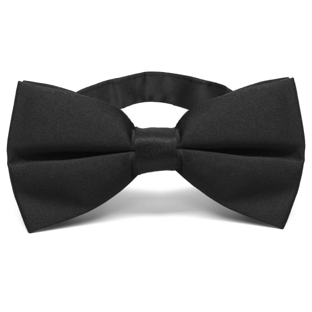 Black Extra Wide Band Collar Bow Tie