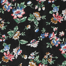 Load image into Gallery viewer, Black floral fabric