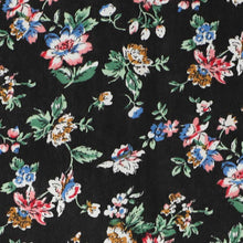Load image into Gallery viewer, Closeup black colorful floral fabric