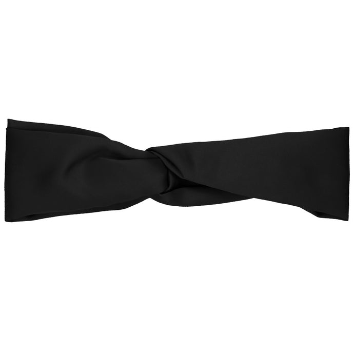 Black uniform knot scarf front view