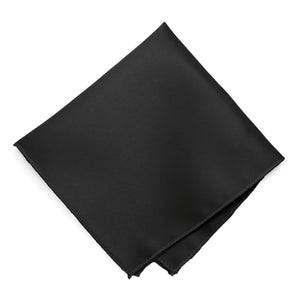 Black Solid Color Pocket Square
