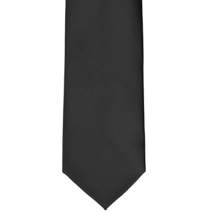 Front view solid black tie