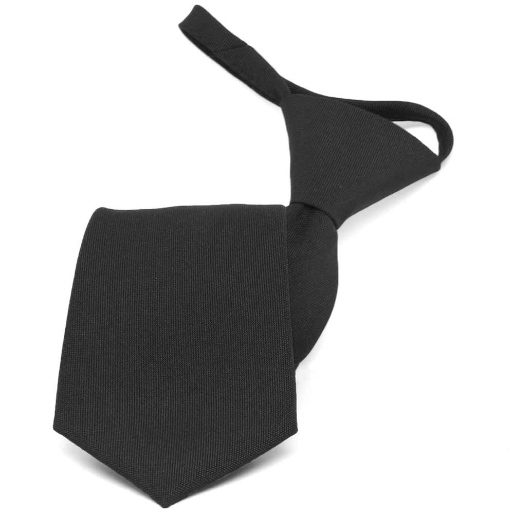 Black Zipper Uniform Tie