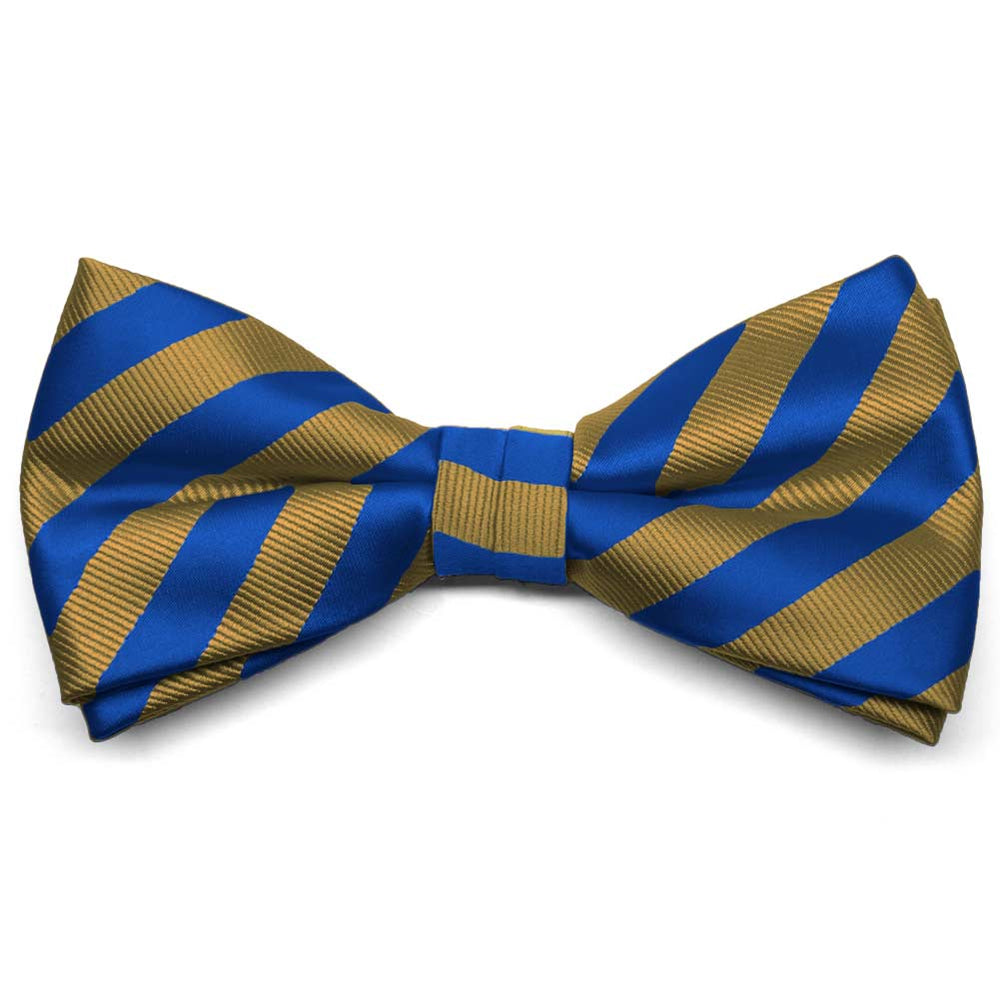 blue and old gold formal bow tie