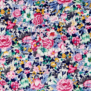 Closeup of a colorful floral pattern