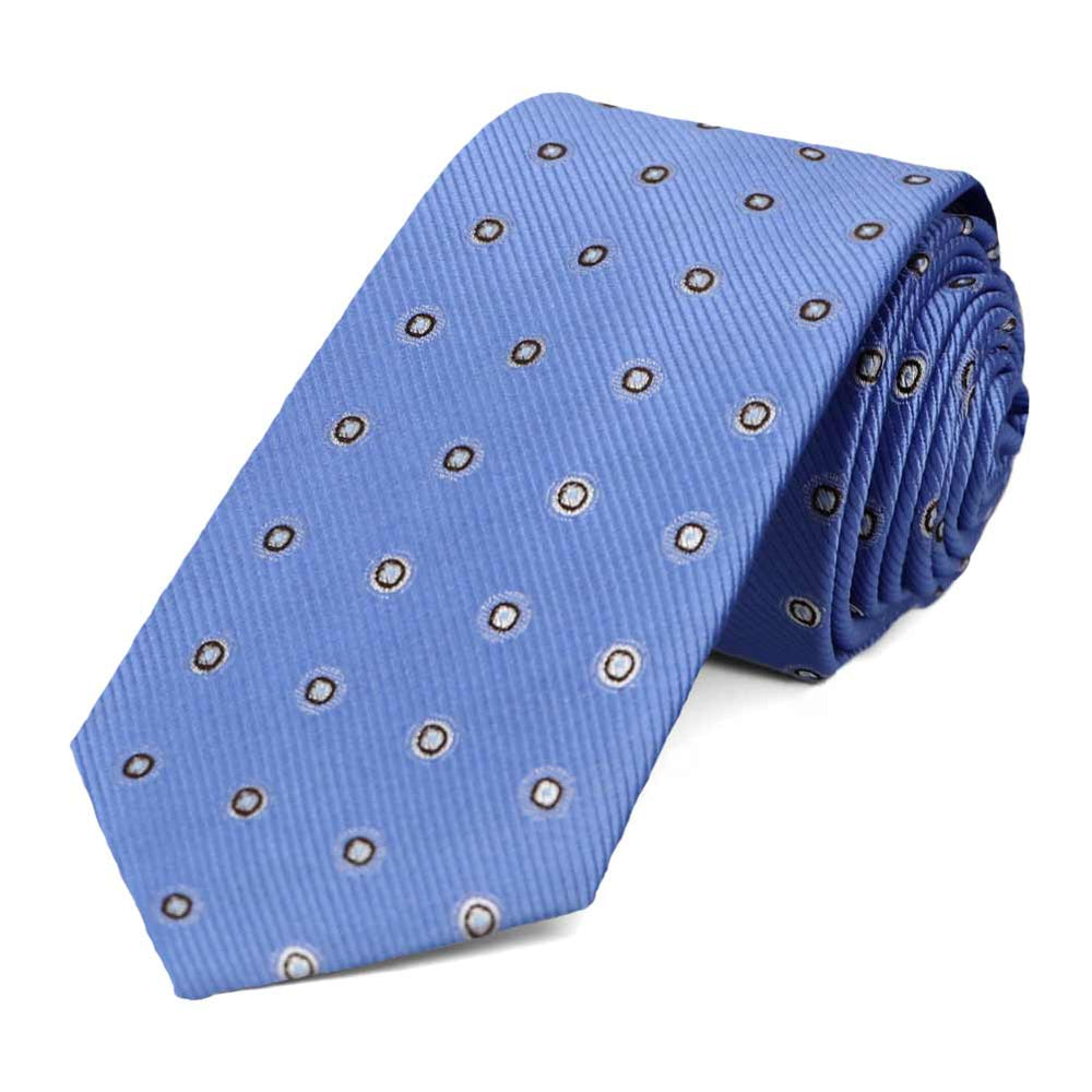 Blue Willoughby Dotted Slim Necktie