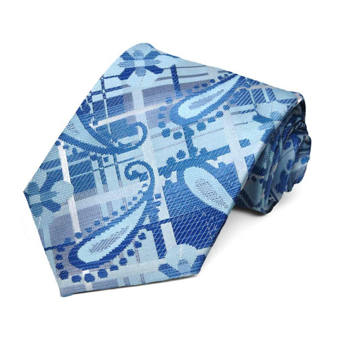 Powder Blue Belmont Paisley Necktie