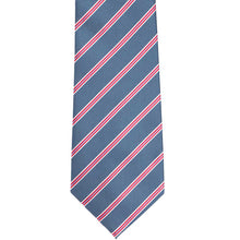 Load image into Gallery viewer, Front view of a blue pencil striped tie