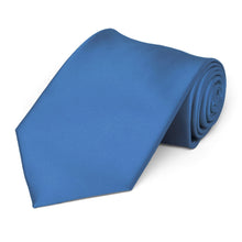 Load image into Gallery viewer, Blue Premium Solid Color Necktie