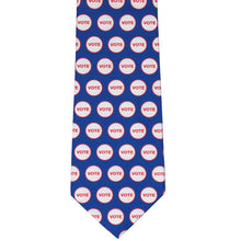Load image into Gallery viewer, Patriotic vote sticker necktie, front view