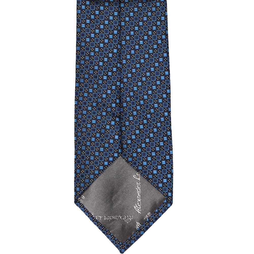 Brilliant Blue Square Pattern Zipper Tie | Shop at TieMart – TieMart, Inc.