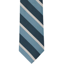 Load image into Gallery viewer, Front view of a subtle blue striped tie