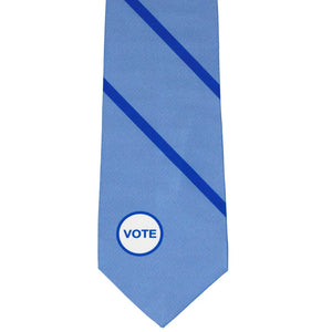 Striped vote necktie in shades of blue
