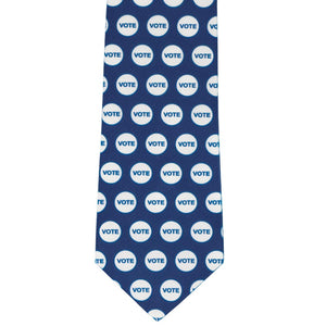 Blue vote themed necktie