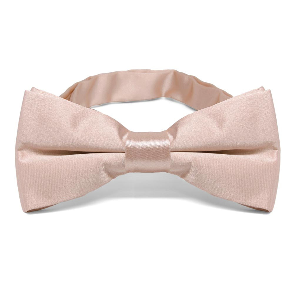 Blush Pink Band Collar Bow Tie