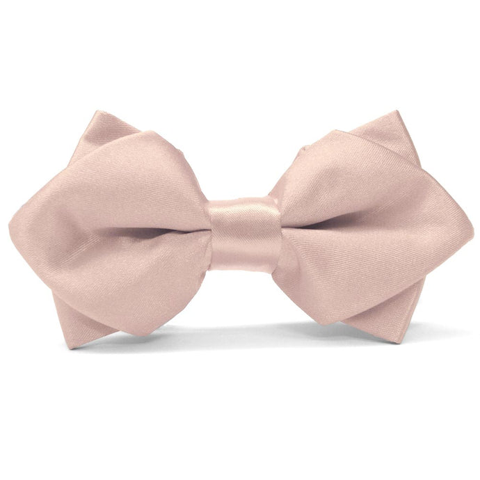 Blush Pink Diamond Tip Bow Tie
