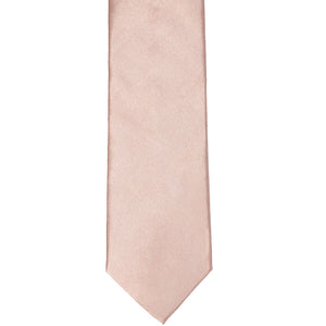 Front view blush pink slim tie