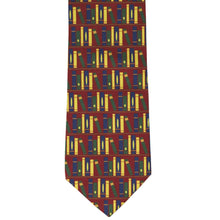 Load image into Gallery viewer, Front view of a bookshelf themed novelty tie