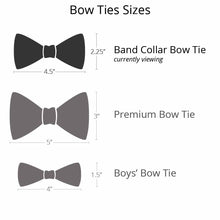 Load image into Gallery viewer, Chart showing different bow tie sizes