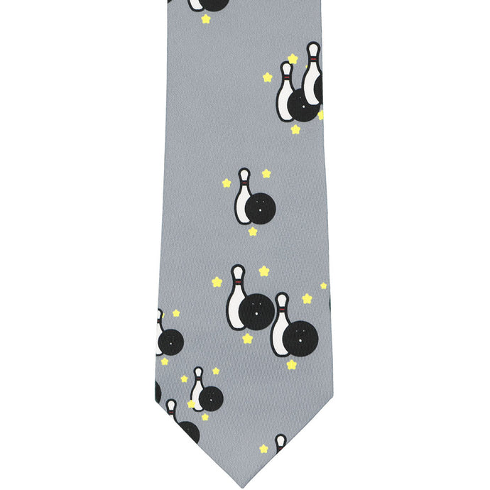Front view of a bowling ball necktie