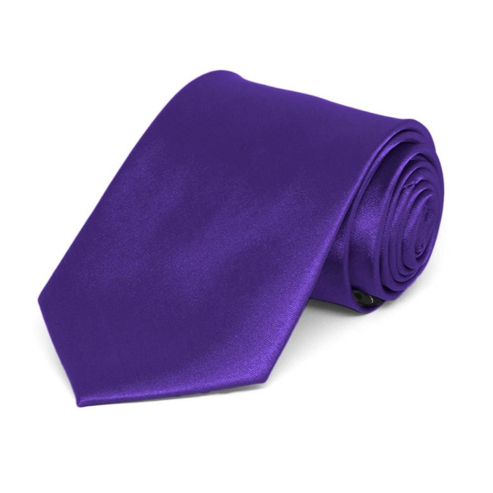 Boys' Amethyst Purple Solid Color Necktie