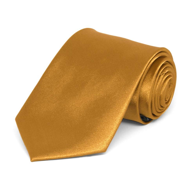 Boys' Antique Gold Solid Color Necktie