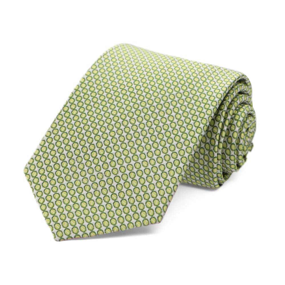 Light green circle pattern boys' necktie