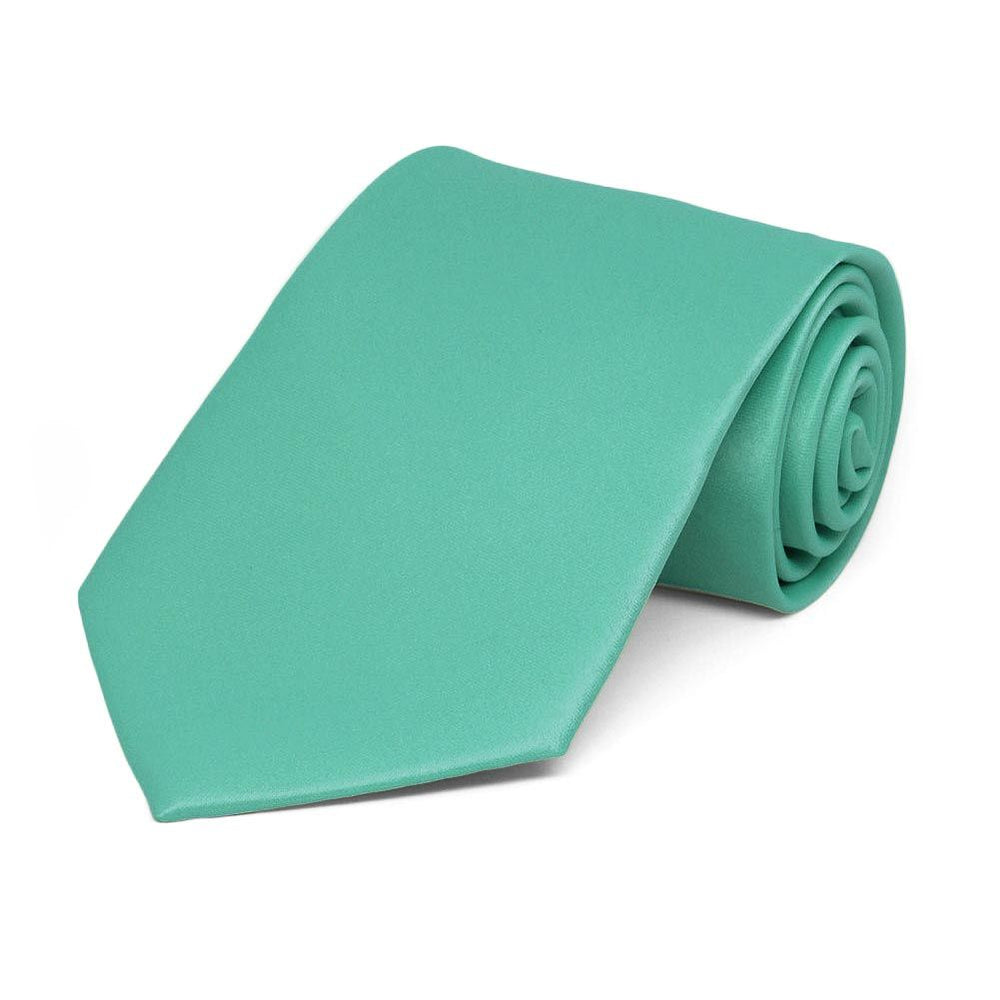 Boys' Aquamarine Solid Color Necktie