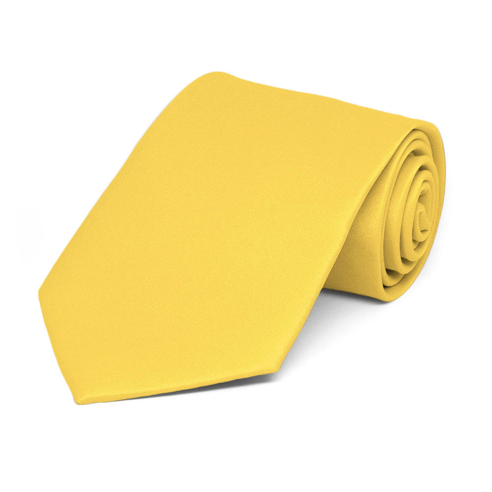 Boys' Banana Yellow Solid Color Necktie
