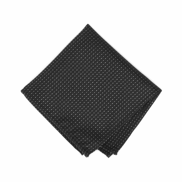 Boys' Black Dotted Pocket Square