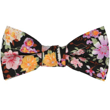 Load image into Gallery viewer, Boys&#39; black floral bow tie