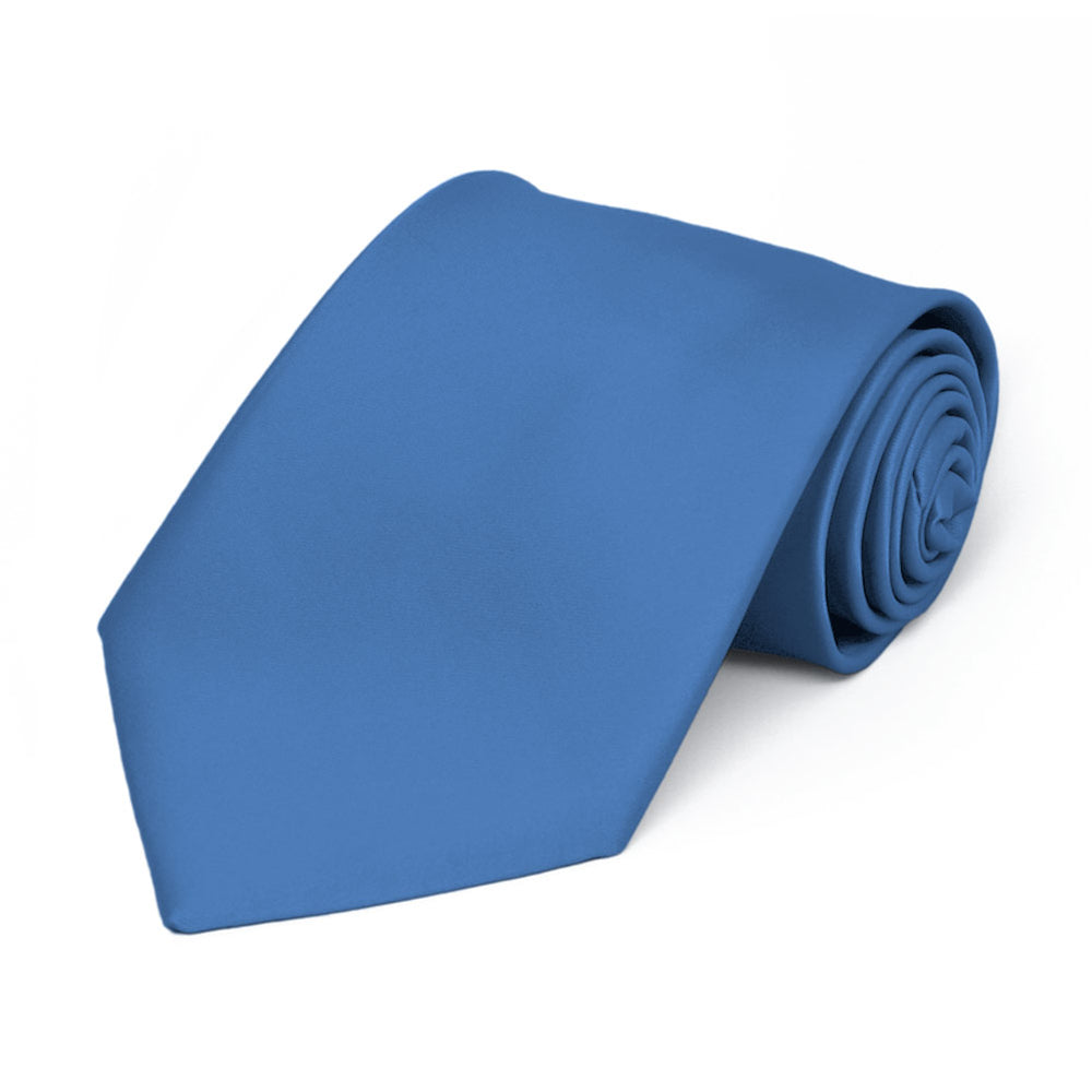 Boys' Blue Premium Solid Color Tie