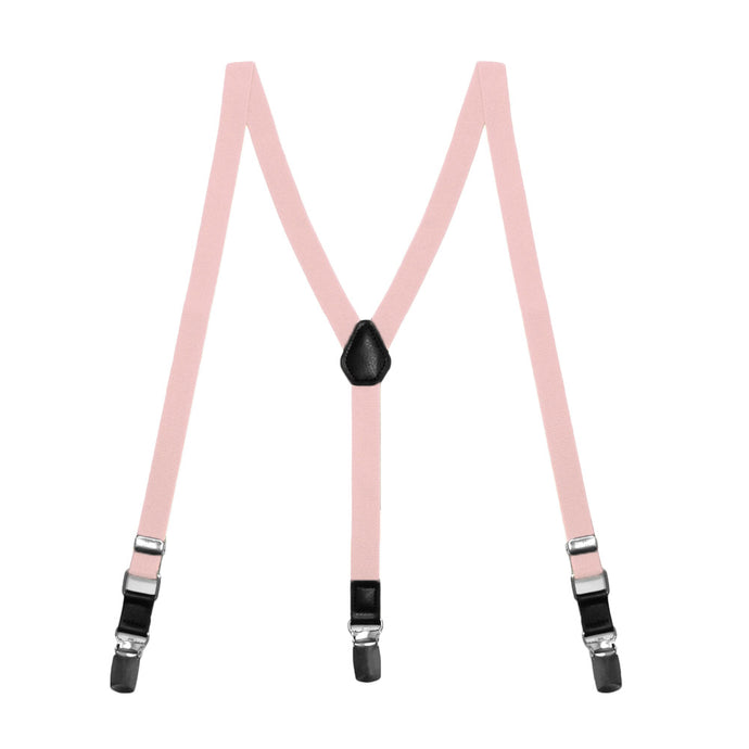 Boys' Blush Pink Skinny Suspenders
