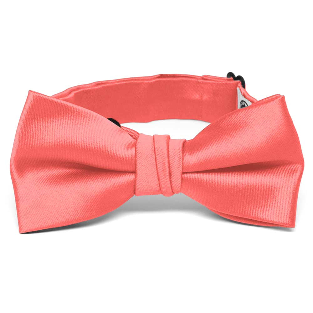 Boys' Bright Coral Premium Bow Tie