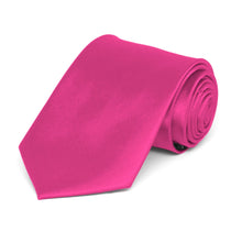 Load image into Gallery viewer, Boys&#39; Bright Fuchsia Solid Color Necktie