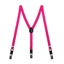 Load image into Gallery viewer, Boys&#39; Bright Fuchsia Skinny Suspenders