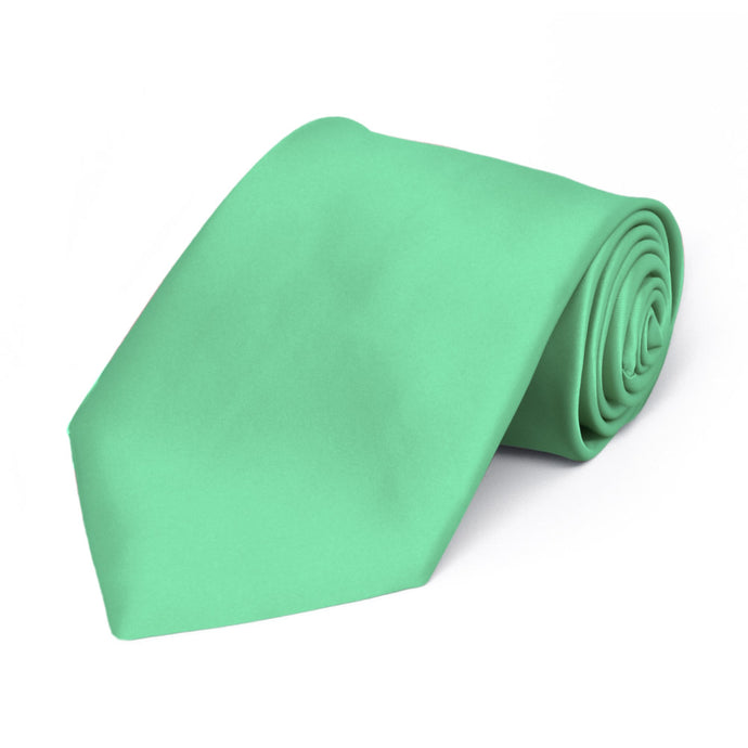 Boys' Bright Mint Premium Solid Color Tie