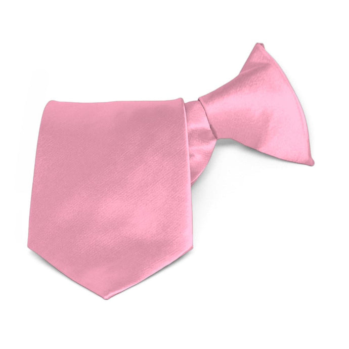 Boys' Bright Pink Solid Color Clip-On Tie