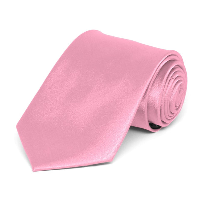 Boys' Bright Pink Solid Color Necktie