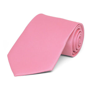 Boys' Bubblegum Pink Solid Color Necktie