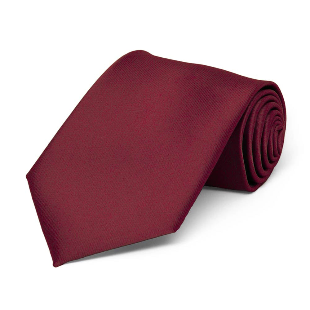 Boys' Burgundy Solid Color Necktie