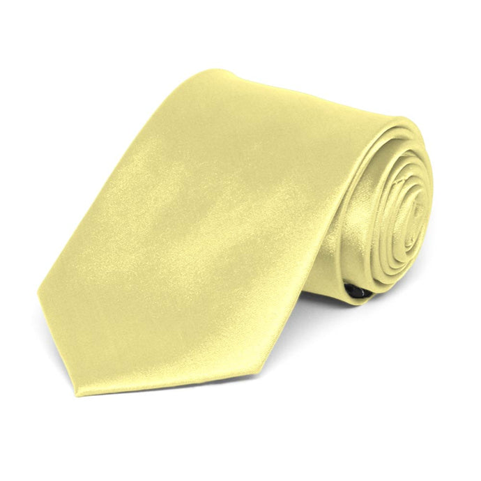 Boys' Butter Yellow Solid Color Necktie